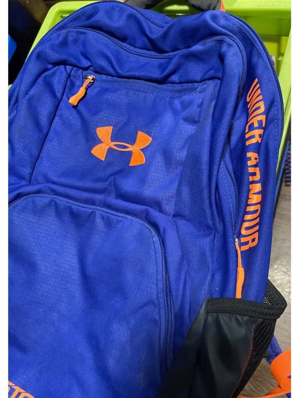 Under Armour Storm Blue & Orange Backpack Multi-Compartment Lightweight Durable